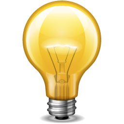 yellow light bulb PNG image-1251